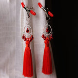  Flirting Tassel Female Nipple Clamps 