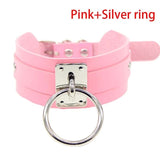  Oversized Leather Goth Collar 