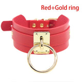  Oversized Leather Goth Collar 