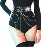  Chained Leather Belt BDSM Gear 