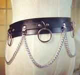  Chained Leather Belt BDSM Gear 
