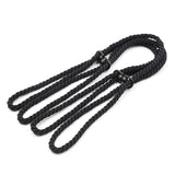  Adjustable Black Nylon Rope Cuffs 