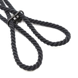  Adjustable Black Nylon Rope Cuffs 