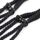  Adjustable Black Nylon Rope Cuffs 