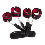  Velvet Cuffs BDSM Bed Restraints 