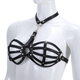  Chest Harness Bondage Leather Bra 