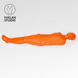  Fiery Orange Latex Vac Bag Bondage Suit 