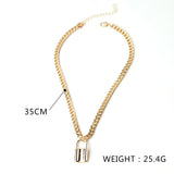  Chained Metal Slave Collar 