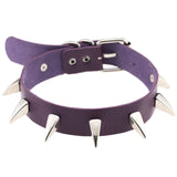  Modish Purple Spiked Collar 