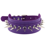  Modish Purple Spiked Collar 