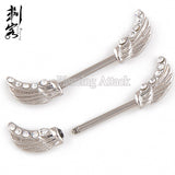  Alluring Angel Wing Nipple Barbells 