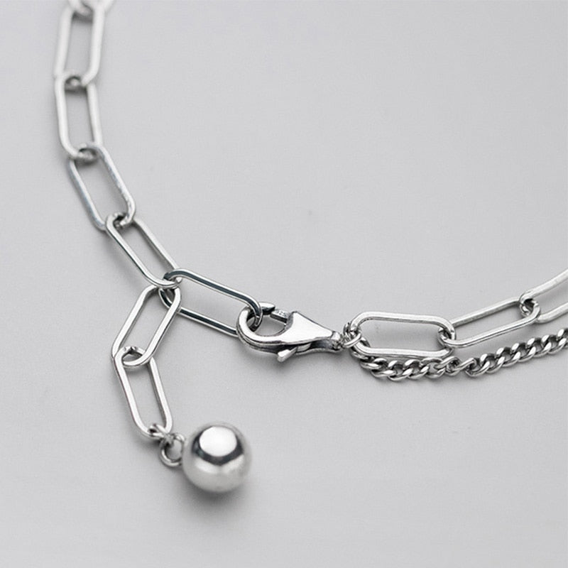 Lock U Up Rectangle Cable Silver Bracelet