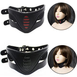  Futuristic Leather BDSM Collar 