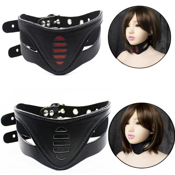 Futuristic Leather BDSM Collar