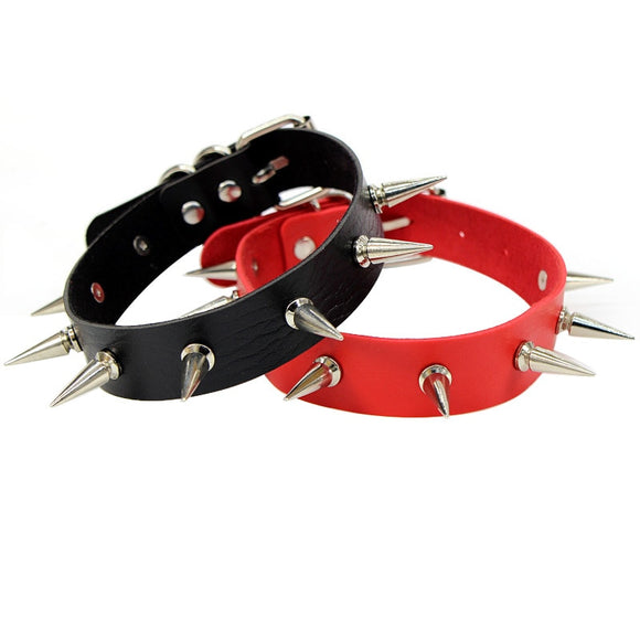 Trendy Leather Spiked Collar