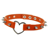  Spiked Heart Choker Collar 