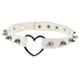  Spiked Heart Choker Collar 