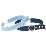  Jeweled Denim Soft Collars 