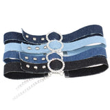  Jeweled Denim Soft Collars 