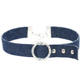  Jeweled Denim Soft Collars 