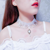 Classic White Lace Collar 