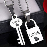  Stylish Key and Lock Necklace for Couples 