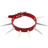 Attractive Red Spiked Collar 