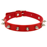  Attractive Red Spiked Collar 