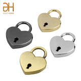  Shiny Metal Heart Pad Lock 