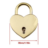  Shiny Metal Heart Pad Lock 