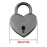  Shiny Metal Heart Pad Lock 