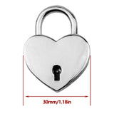  Shiny Metal Heart Pad Lock 