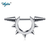  Spiky Mens Nipple Rings 
