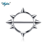  Spiky Mens Nipple Rings 