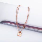  Chain of Heart Double Layer Lock Anklet 