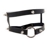  Spiked O-Ring Punk Collar 