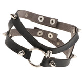  Spiked O-Ring Punk Collar 