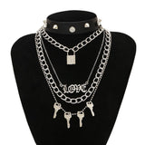  Silver Treasure Locking Necklace 