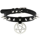  Pentagram Collar With Spikes 