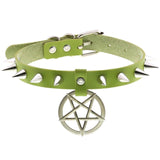  Pentagram Collar With Spikes 