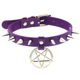  Pentagram Collar With Spikes 