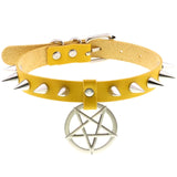  Pentagram Collar With Spikes 