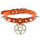  Pentagram Collar With Spikes 