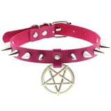  Pentagram Collar With Spikes 