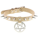  Pentagram Collar With Spikes 