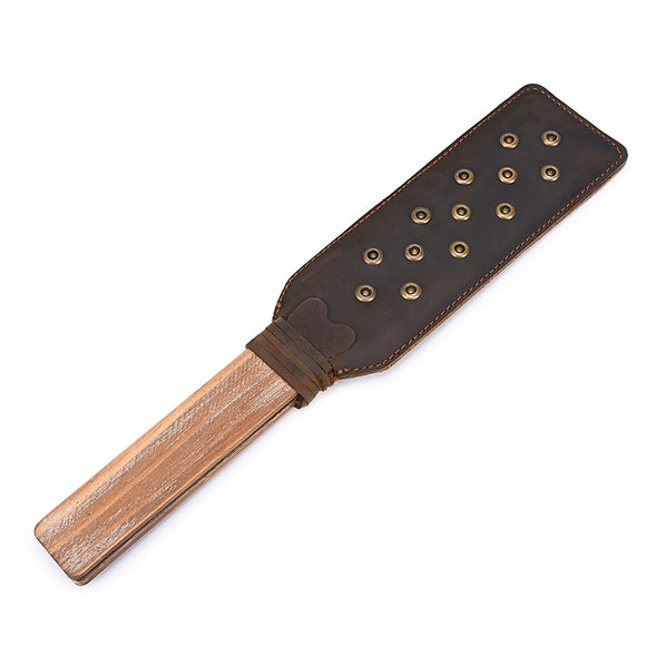 Pull-up Leather Studded Paddle