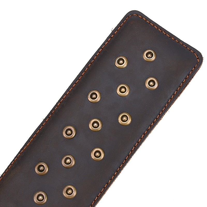 Pull-up Leather Studded Paddle