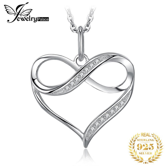 Elegant Heart-Shaped Eternity Necklace