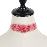  Flower Power Pink Choker Collar 