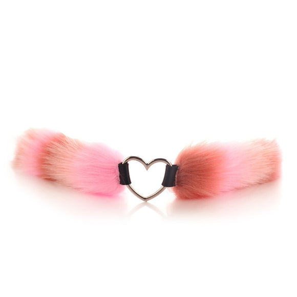 Stylish Pink Fur Collar